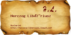 Herczog Libériusz névjegykártya